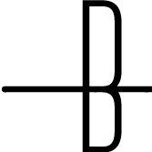 Favicon B schwarz / weiss